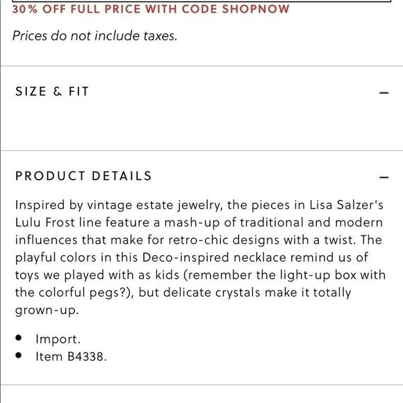 Lulu Frost x J Crew Journey Statement Necklace NEW - Picture 4 of 4